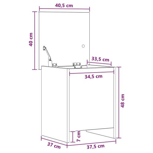 Skladišni kovčeg Staro drvo 40 x 40 x 50 cm Konstruirano drvo - Staro drvo 40,5 cm Cijena