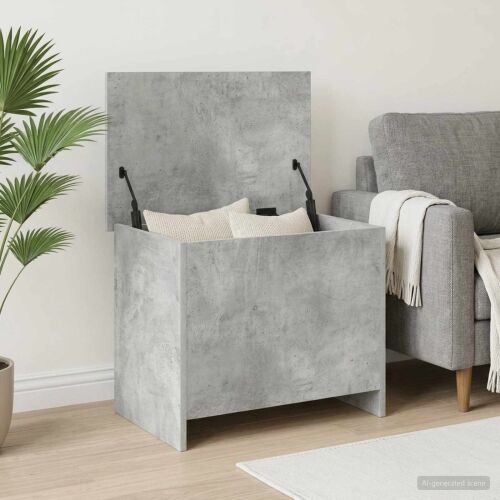 Skladišni kovčeg s pohranom Betonska siva 60 x 40 x 50 cm - Betonska siva 60 cm Cijena