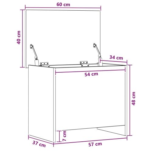 Skladišni kovčeg Siva Sonoma 60 x 40 x 50 cm Konstruirano drvo - Siva Sonoma 60 cm Cijena