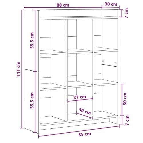 Police za knjige Dimljeni hrast 87,5 x 30 x 111 cm - Dimljeni hrast 87,5 cm Cijena