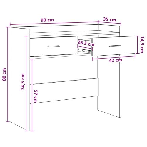 Konzolna stolica Staro drvo 90 x 35 x 80 cm Konstruirano drvo - Staro drvo Cijena