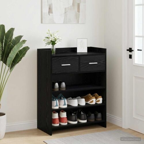 Ormar za cipele 73,5 x 36 x 92 cm Konstruirano drvo Crni hrast - Crni hrast Cijena