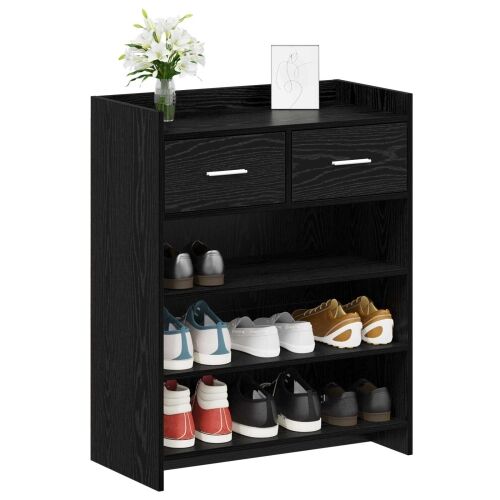 Ormar za cipele 73,5 x 36 x 92 cm Konstruirano drvo Crni hrast - Crni hrast Cijena