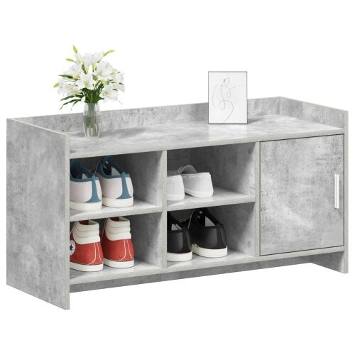 Ormar za cipele s pohranom Betonska siva 100 x 39,5 x 51 cm - Betonska siva Cijena
