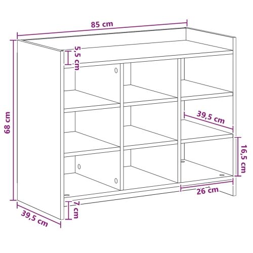 Ormar za cipele Bijela 85 x 39,5 x 70 cm Konstruirano drvo - Bijela Cijena