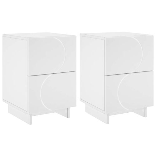 Noćni ormar 2 kom. Bijela 33,5 x 34,5 x 50 cm Konstruirano drvo - Bijela 2 Cijena
