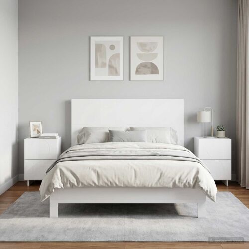 Noćni ormar 2 kom. Bijela visokog sjaja 33,5 x 34,5 x 50 cm - Bijela visokog sjaja 2 Cijena