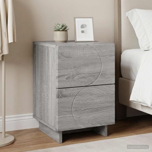 Noćni ormar Siva Sonoma 33,5 x 34,5 x 50 cm Konstruirano drvo - Siva Sonoma 1 Cijena