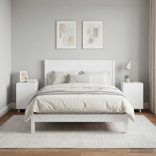 Noćni ormar 2 kom. Bijela 33,5 x 34,5 x 50 cm Konstruirano drvo - Bijela 2 Cijena