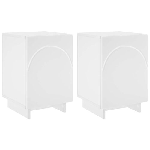 Noćni ormar 2 kom. Bijela 33,5 x 34,5 x 50 cm Konstruirano drvo - Bijela 2 Cijena