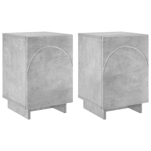 Noćni ormar 2 kom. Betonska siva 33,5 x 34,5 x 50 cm - Betonska siva 2 Cijena
