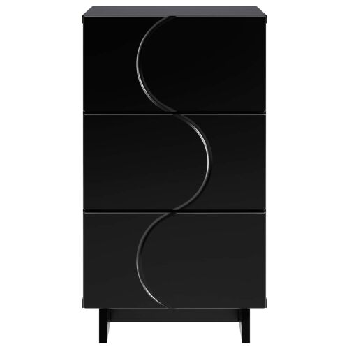 Noćni ormar Crna 33,5 x 34,5 x 60 cm Konstruirano drvo - Crna 1 Cijena