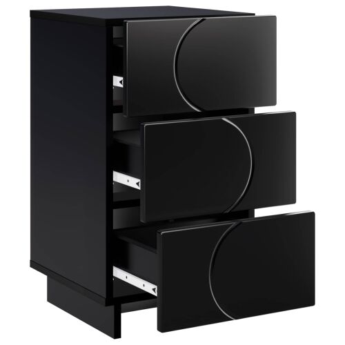 Noćni ormar 2 kom. Crna 33,5 x 34,5 x 60 cm Konstruirano drvo - Crna 2 Cijena