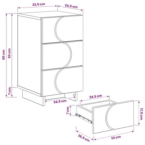 Noćni ormar 2 kom. Hrast sonoma 33,5 x 34,5 x 60 cm - Hrast sonoma 2 Cijena