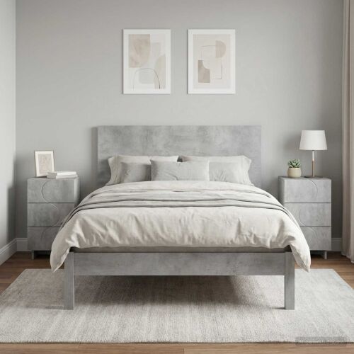 Noćni ormar 2 kom. Betonska siva 33,5 x 34,5 x 60 cm - Betonska siva 2 Cijena