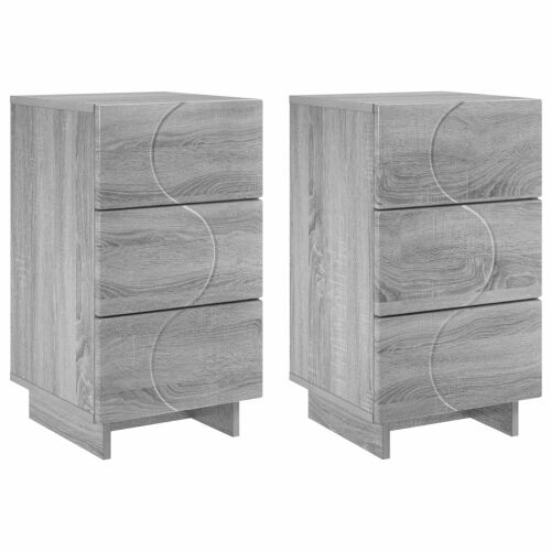 Noćni ormar 2 kom. Siva Sonoma 33,5 x 34,5 x 60 cm - Siva Sonoma 2 Cijena
