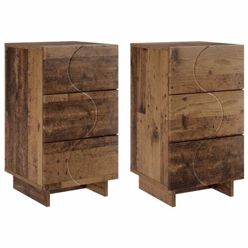Noćni ormar 2 kom. Staro drvo 33,5 x 34,5 x 60 cm - Staro drvo 2 Cijena