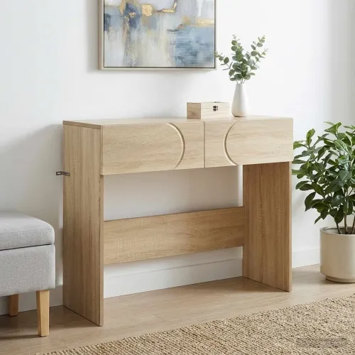 Konzolni stol Hrast sonoma 96,5 x 38 x 75 cm Konstruirano drvo - Hrast sonoma Cijena