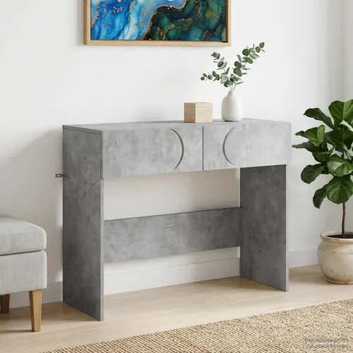 Konzolni stol Betonska siva 96,5 x 38 x 75 cm Konstruirano drvo - Betonska siva Cijena