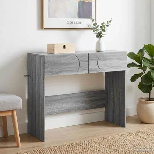 Konzolni stol Siva Sonoma 96,5 x 38 x 75 cm Konstruirano drvo - Siva Sonoma Cijena