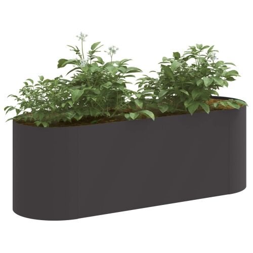 Povišeni vrtni krevet Crna 120 x 40 x 40 cm Čelik - Crna 120 cm Cijena