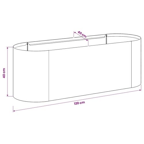 Povišeni vrtni krevet Crna 120 x 40 x 40 cm Čelik - Crna 120 cm Cijena