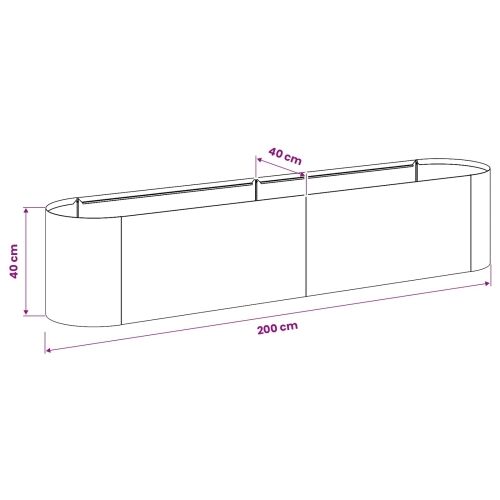 Povišeni vrtni krevet Bijela 200 x 40 x 40 cm - Bijela 200 cm Cijena