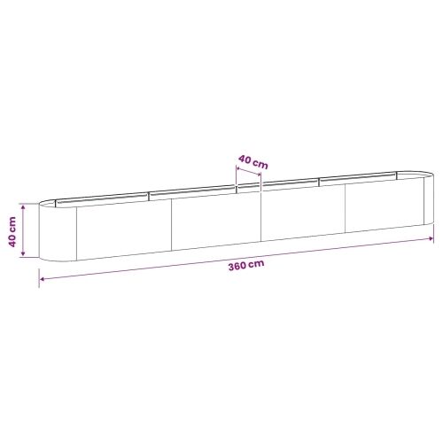 Povišeni vrtni krevet Maslinastozelena 360 x 40 x 40 cm - Maslinastozelena 360 cm Cijena