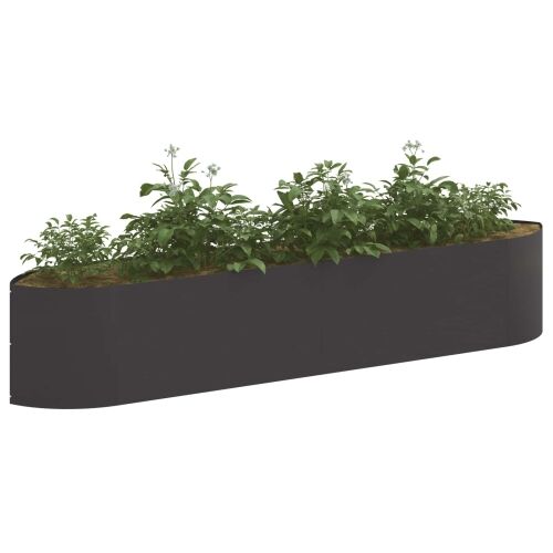 Povišeni vrtni krevet Crna 220 x 40 x 40 cm Čelik - Crna 220 cm Cijena