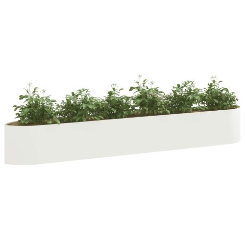 Povišeni vrtni krevet Bijela 300 x 40 x 40 cm Čelik - Bijela 300 cm Cijena