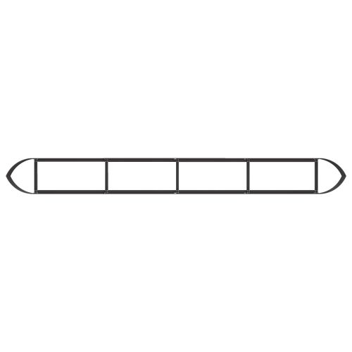 Povišeni vrtni krevet Crna 380 x 40 x 40 cm Čelik - Crna 380 cm Cijena