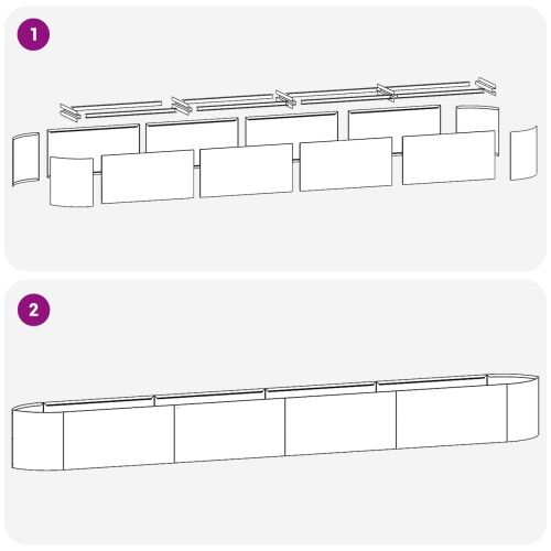 Povišeni vrtni krevet Crna 380 x 40 x 40 cm Čelik - Crna 380 cm Cijena