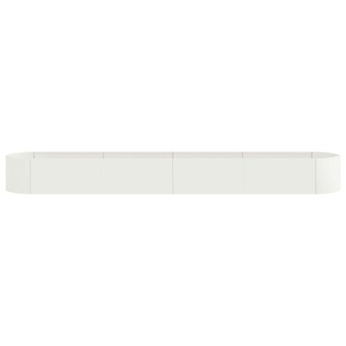 Povišeni vrtni krevet Bijela 380 x 40 x 40 cm Čelik - Bijela 380 cm Cijena