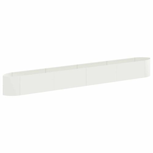 Povišeni vrtni krevet Bijela 380 x 40 x 40 cm Čelik - Bijela 380 cm Cijena