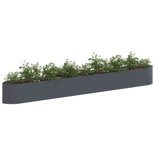Povišeni vrtni krevet Antracit 380 x 40 x 40 cm Čelik - Antracit 380 cm Cijena