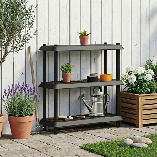 Jedinca za police 3 razina 100 x 40 x 96 cm PP Antracit - Antracit 3 razine Cijena