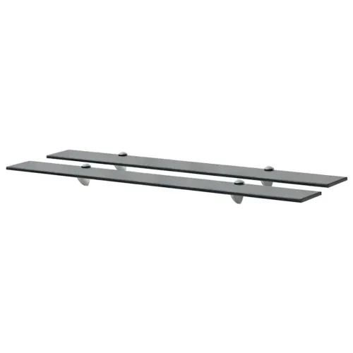 Zidne police 2 kom staklene 90 x 20 cm 8 mm - Crna 90 x 20 cm 2 1 Cijena