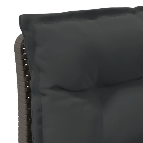 Fotelja za jedan s Jastucima Izgled Ratan PP Svjetlosiva - Svjetlosiva Kutna sofa s antracit jastučićem i jastučićem za leđa Cijena