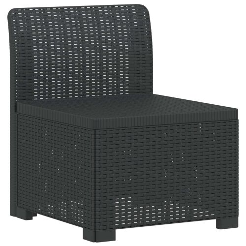 Sofa za vrt za 3 osobe sa izgledom rattan PP Antracit - Antracit Sofa + srednji + kutni bez jastuka Cijena
