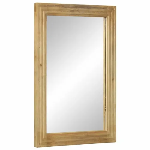 Kupaonsko ogledalo smeđe 50x70x3 cm Puno drvo Mango - Masivno drvo manga Cijena