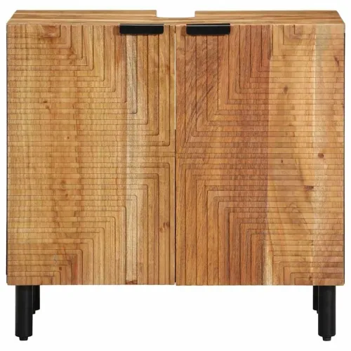 Kupaonski ormarić za sudoper Smeđa 62 x 33 x 58 cm - Masivno bagremovo drvo Cijena