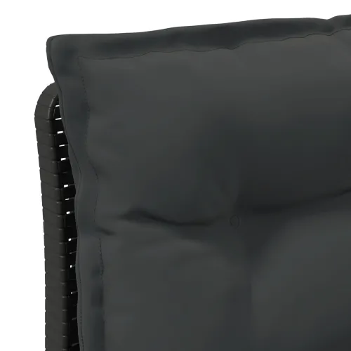 Dvosjedni vrtni sofa s jastucima u ratan izgledu 3-sjedalo PP - Antracit 3 x sredina s antracit jastučićem i jastučićem za leđa Cijena