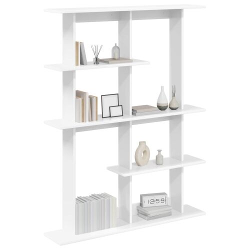 Zidna polica Bijela 102 x 20 x 130 cm Konstruirano drvo - Bijela 6 odjeljaka Cijena