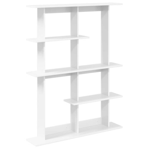 Zidna polica Bijela 102 x 20 x 130 cm Konstruirano drvo - Bijela 6 odjeljaka Cijena