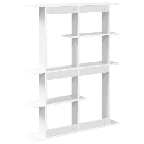 Zidna polica Bijela 102 x 20 x 130 cm Konstruirano drvo - Bijela 6 odjeljaka Cijena