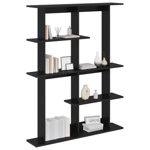 Zidna polica Crni hrast 102 x 20 x 130 cm Konstruirano drvo - Crni hrast 6 odjeljaka Cijena