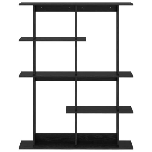 Zidna polica Crni hrast 102 x 20 x 130 cm Konstruirano drvo - Crni hrast 6 odjeljaka Cijena