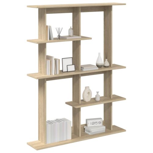 Zidna polica Hrast sonoma 102 x 20 x 130 cm Konstruirano drvo - Hrast sonoma 6 odjeljaka Cijena