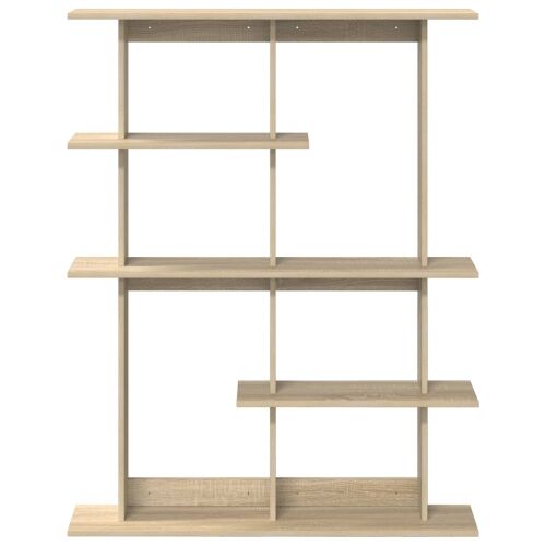 Zidna polica Hrast sonoma 102 x 20 x 130 cm Konstruirano drvo - Hrast sonoma 6 odjeljaka Cijena