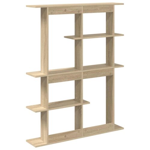 Zidna polica Hrast sonoma 102 x 20 x 130 cm Konstruirano drvo - Hrast sonoma 6 odjeljaka Cijena